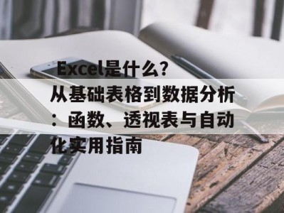  Excel是什么？从基础表格到数据分析：函数、透视表与自动化实用指南